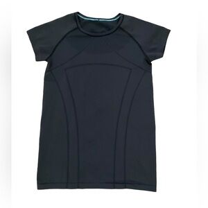Ivivva / Lululemon Youth Swiftly Tech Top Girls Size 14 Black Active Athletic